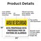 Signmission Facility Protected By Alarm Spanish OSHA Security Notice Sign, Aluminum, 24in W x 18in L, 2PK OS-2PACK-SN-A-1824-L-11539 - alternate 2
